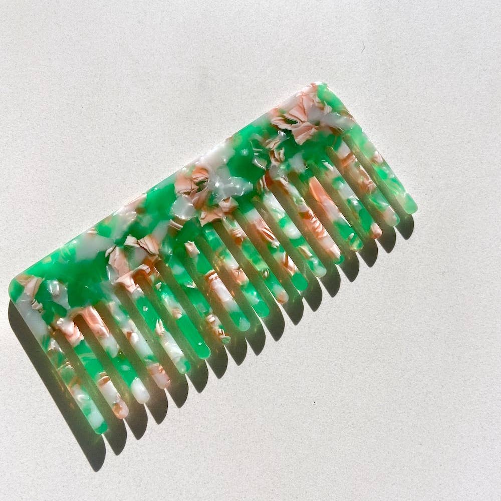 Tortoise Acetate Wide Tooth Comb