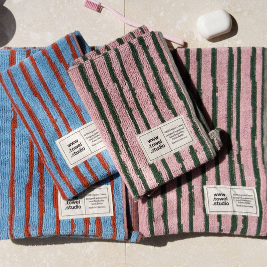 Striped 4-Piece Guest Towel Set