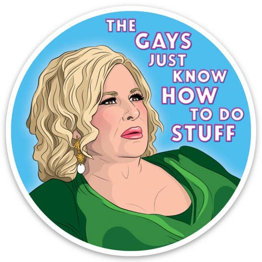 Jennifer Coolidge Gays Do Stuff Die Cut Sticker