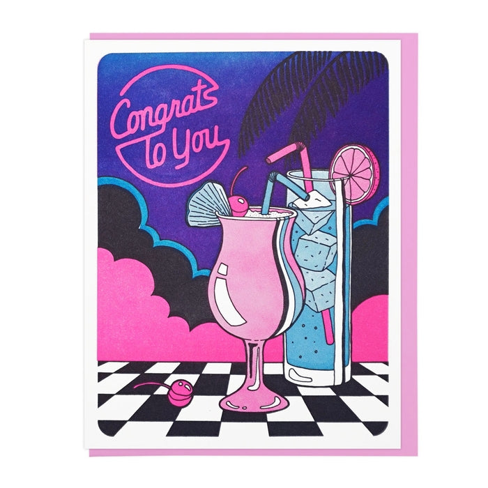 Congrats To You Cocktail Card