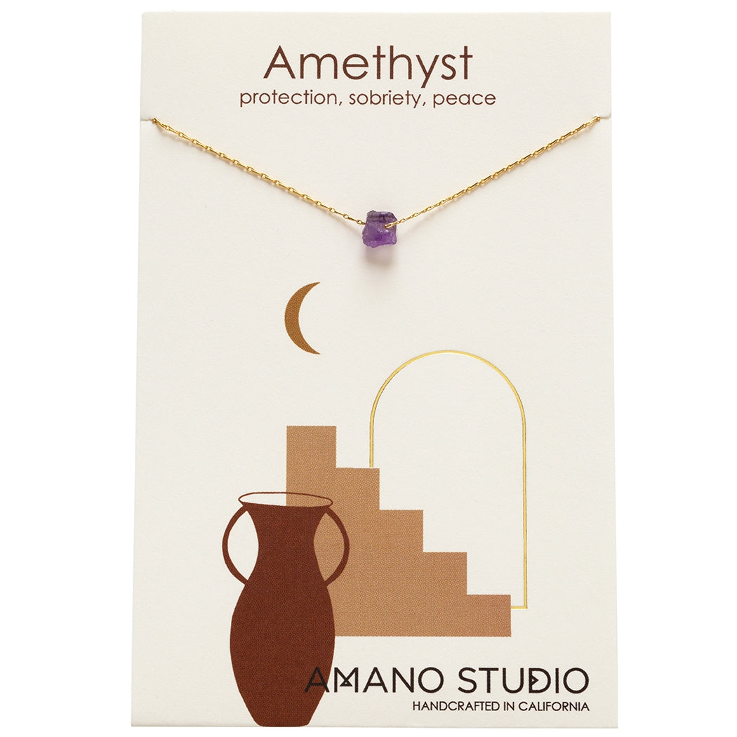 Healing Stones Necklace- Amethyst
